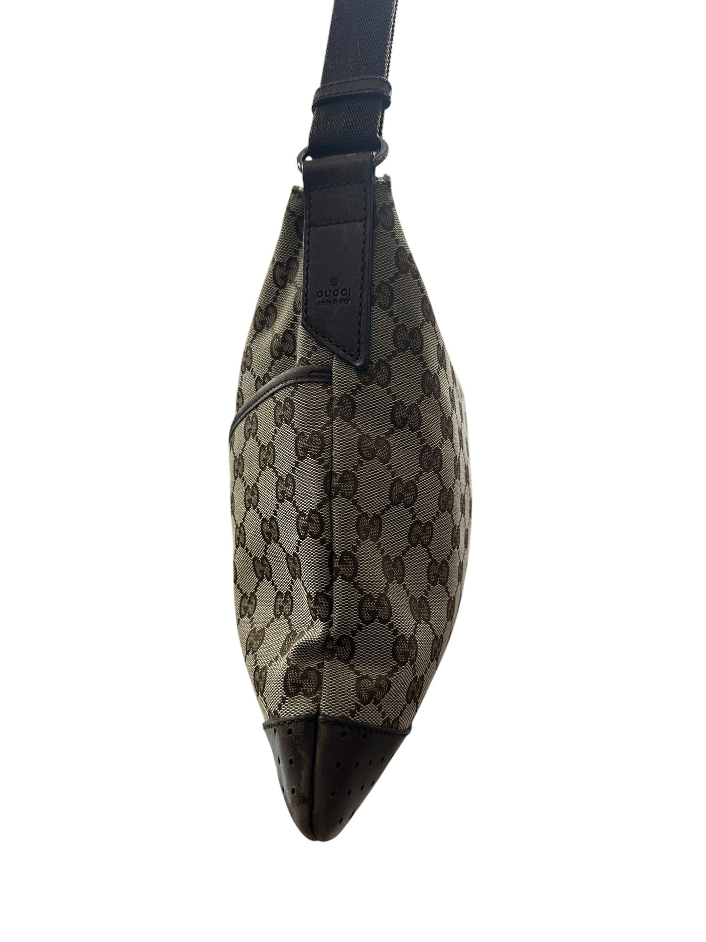 GUCCI GG Canvas Shoulder Bag Brown Silver Hardware | Authentic Pre-Owned Luxury