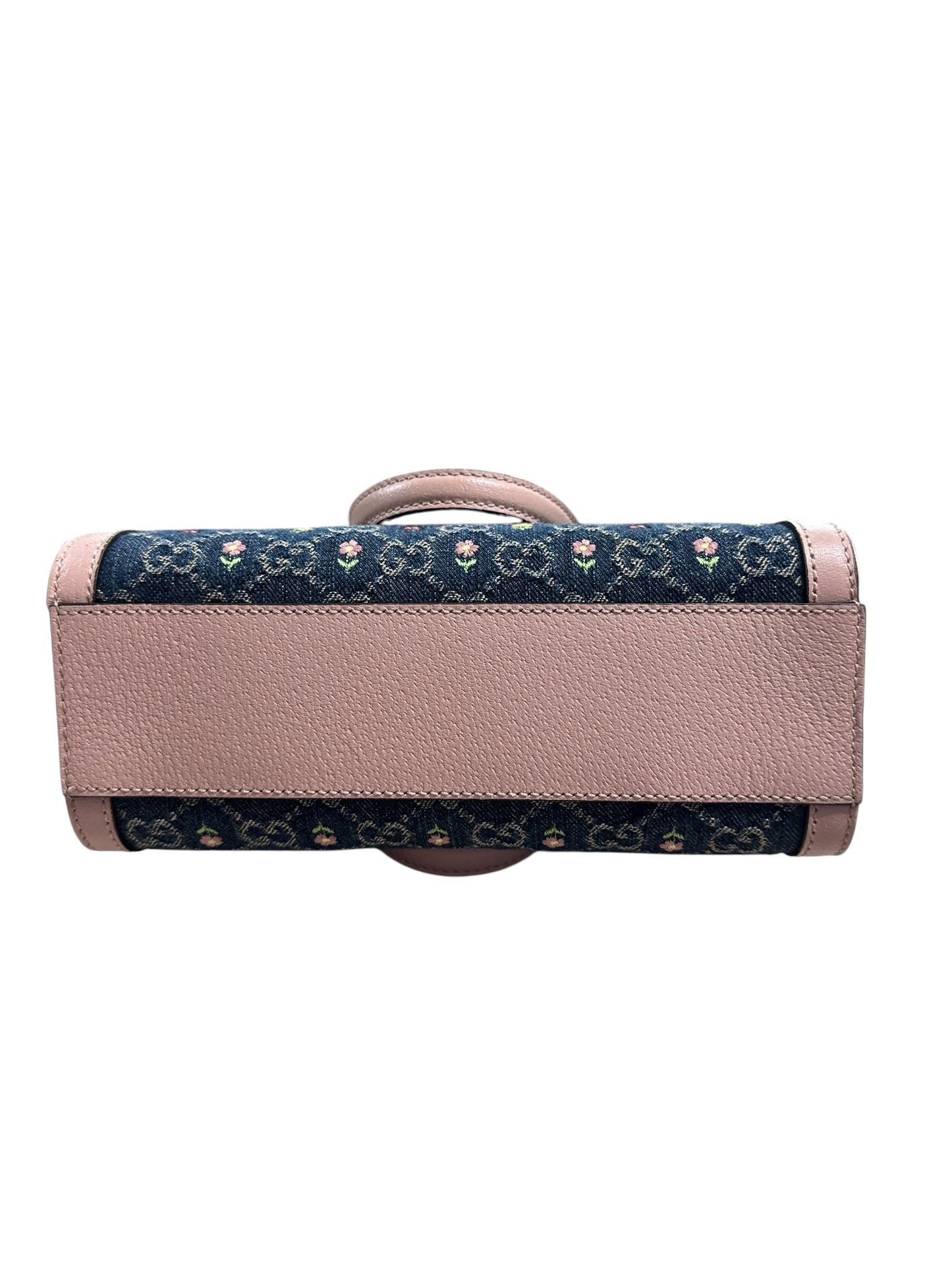 GUCCI GG Denim Ophidia Small Tote Bag Blue Pink Gold Hardware | Authentic Pre-Owned Luxury