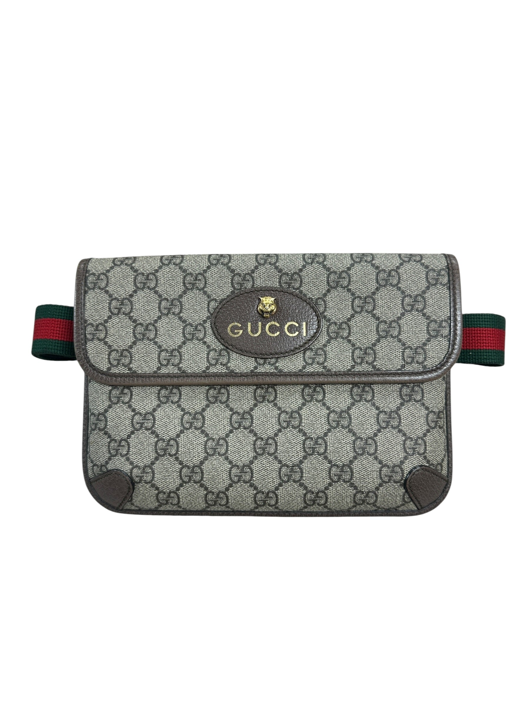 GUCCI GG Supreme Neo Vintage Belt Bag Beige Brown | Authentic Pre-Owned Luxury