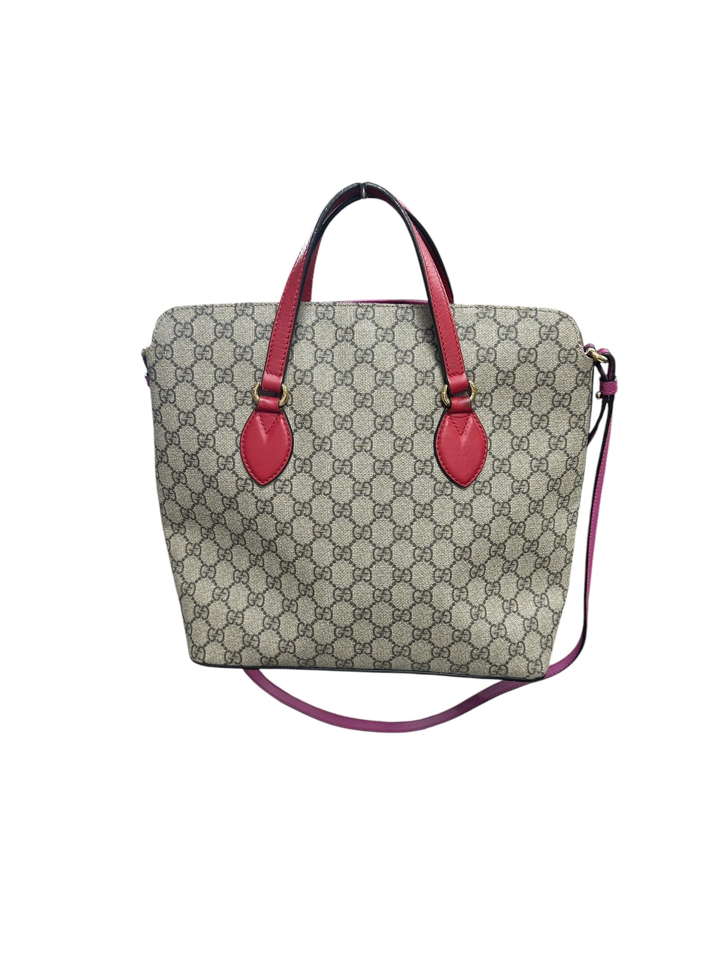 GUCCI GG Supreme 2Way Shoulder Bag Beige Gold Hardware | Authentic Pre-Owned Luxury
