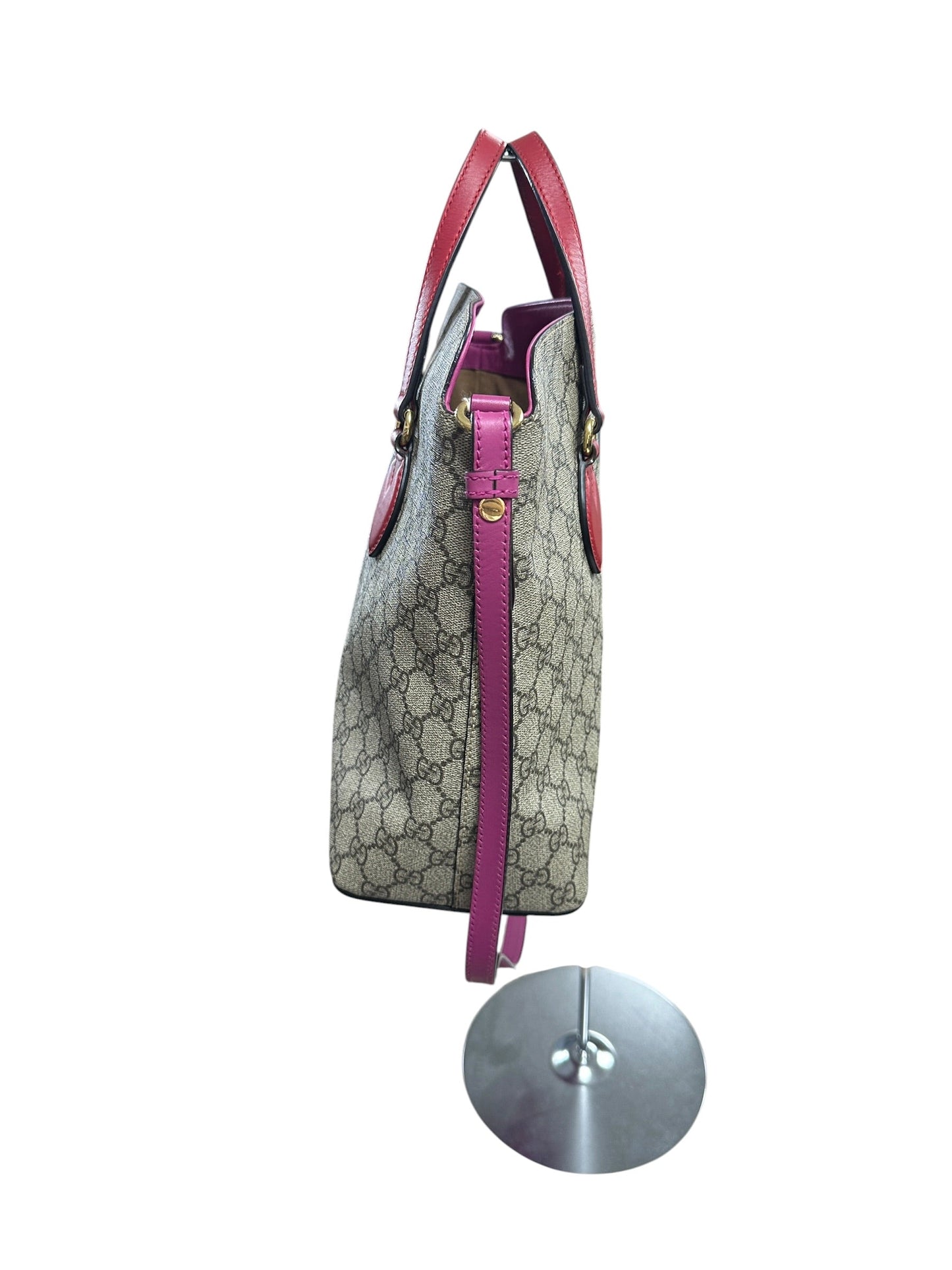 GUCCI GG Supreme 2Way Shoulder Bag Beige Gold Hardware | Authentic Pre-Owned Luxury