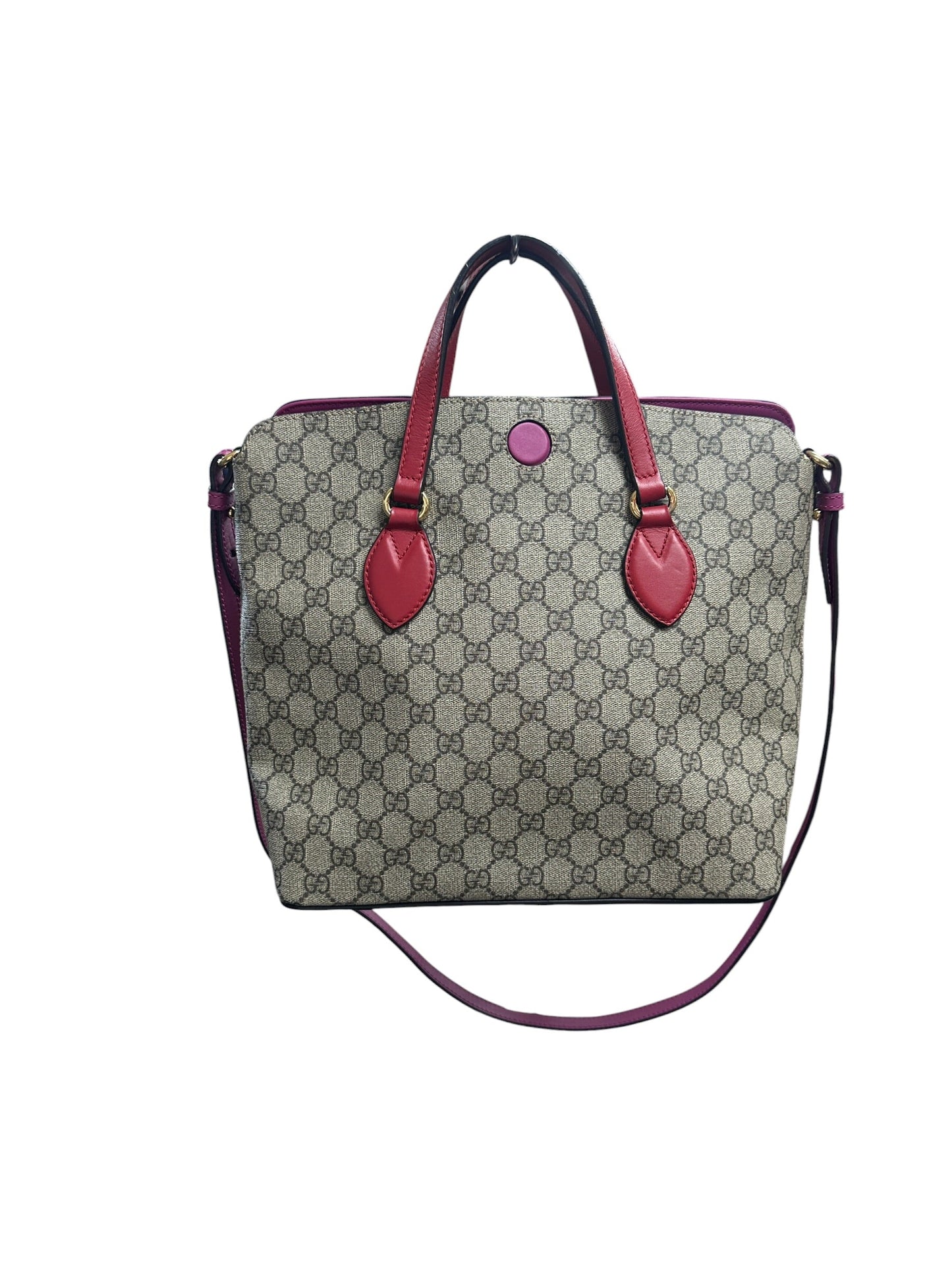 GUCCI GG Supreme 2Way Shoulder Bag Beige Gold Hardware | Authentic Pre-Owned Luxury