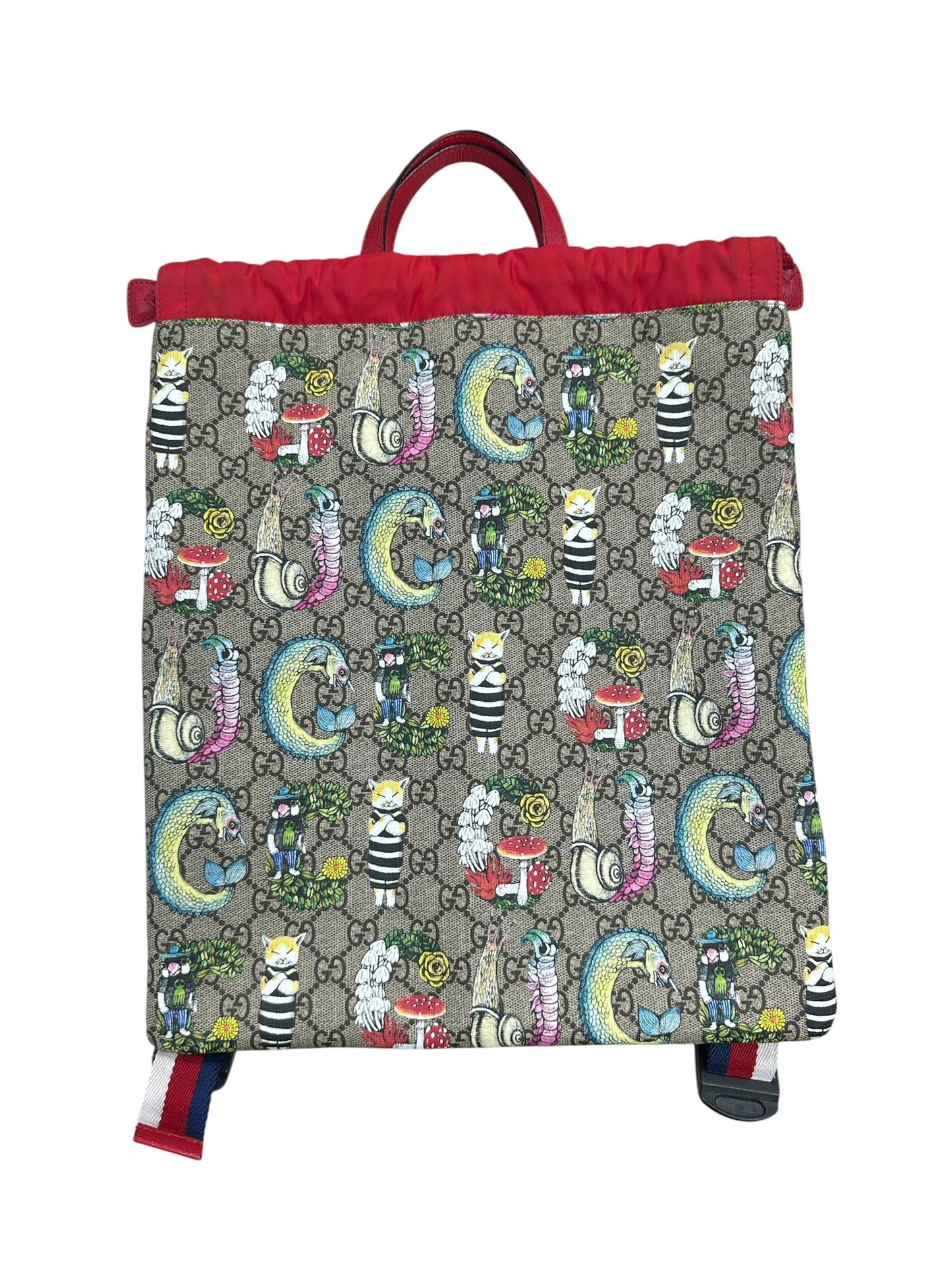 GUCCI GG Supreme Animalier Drawstring Backpack Multicolor | Authentic Pre-Owned Luxury