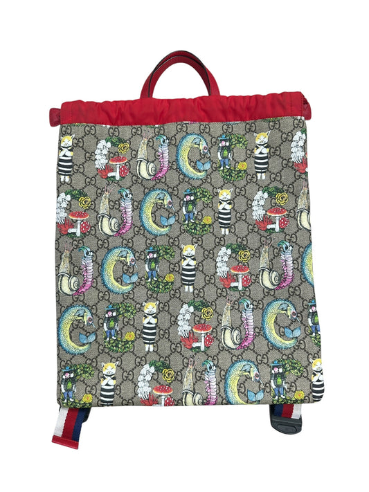 GUCCI GG Supreme Animalier Drawstring Backpack Multicolor | Authentic Pre-Owned Luxury
