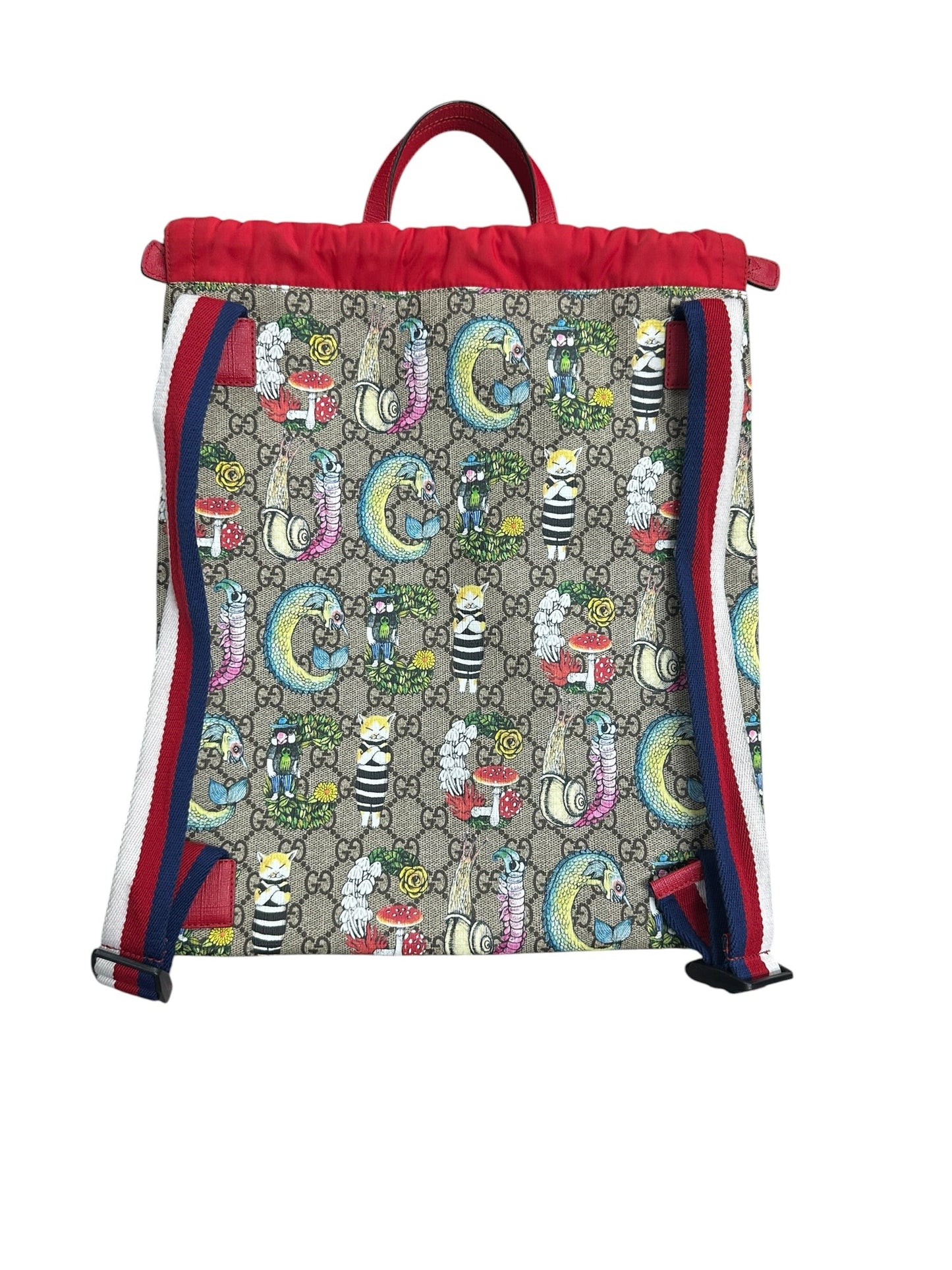 GUCCI GG Supreme Animalier Drawstring Backpack Multicolor | Authentic Pre-Owned Luxury