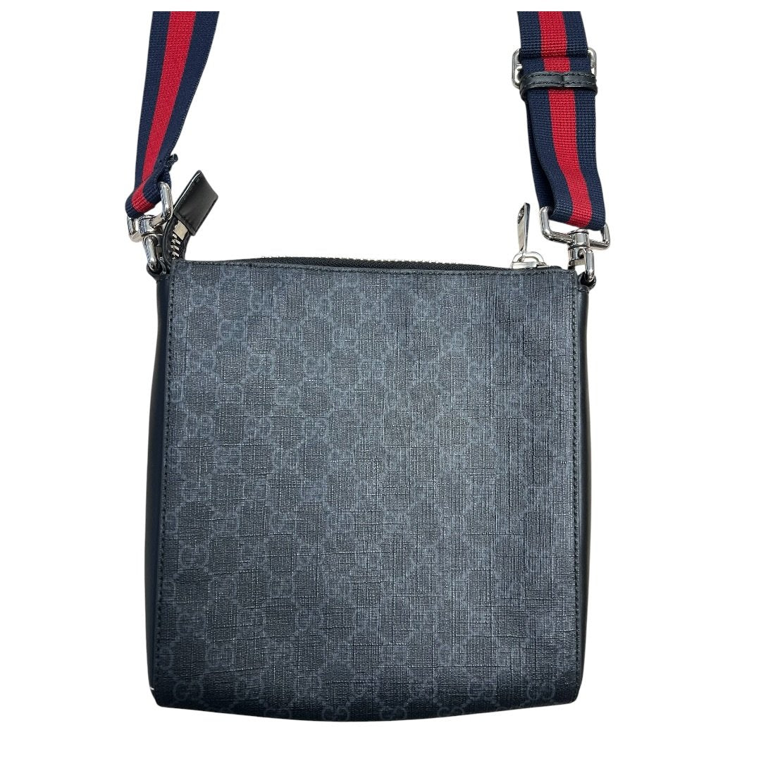 GUCCI GG Supreme Canvas GG Supreme Messenger Bag Shoulder Bag Black, Grey, Red, Blue Silver Hardware | Authentic Pre-Owned Luxury