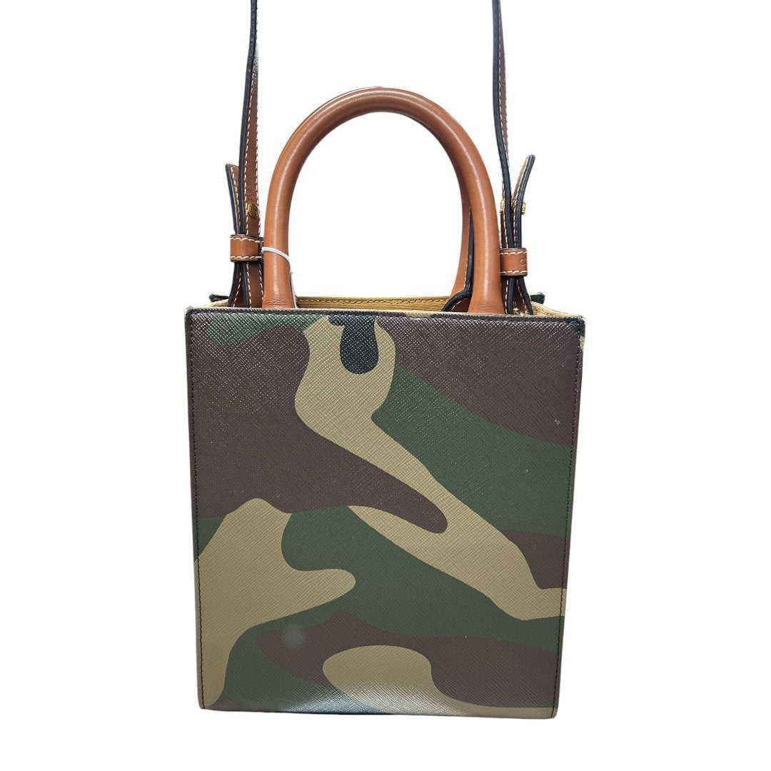 CELINE Coated Canvas Mini Vertical Cabas Handbag Green Camouflage Gold Hardware | Authentic Pre-Owned Luxury