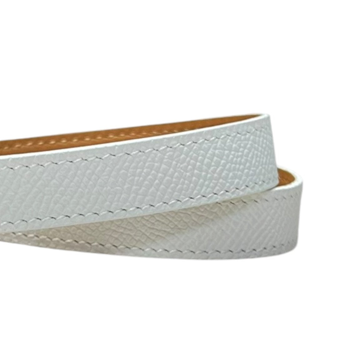 HERMES Epsom Kelly Bracelet White Gold Hardware | Authentic Pre-Owned Luxury