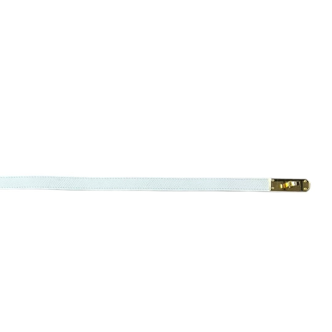 HERMES Epsom Kelly Bracelet White Gold Hardware | Authentic Pre-Owned Luxury