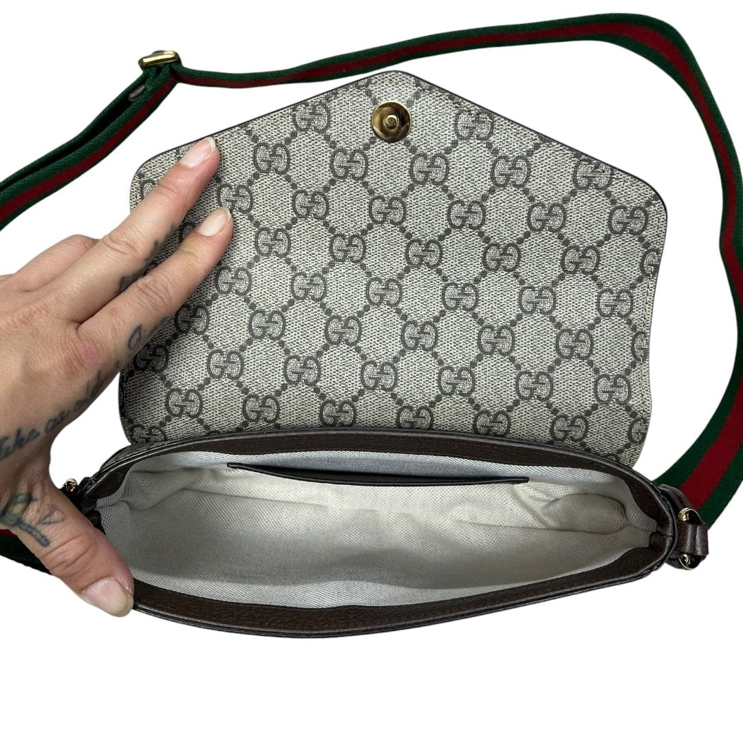 GUCCI GG Supreme Canvas Ophidia Small Shoulder Bag Shoulder Bag Beige, Ebony, Brown, Red, Green Gold Hardware | Authentic Pre-Owned Luxury