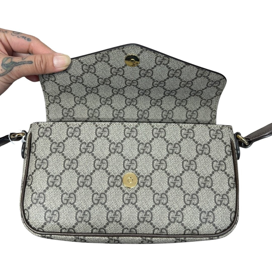 GUCCI GG Supreme Canvas Ophidia Small Shoulder Bag Shoulder Bag Beige, Ebony, Brown, Red, Green Gold Hardware | Authentic Pre-Owned Luxury