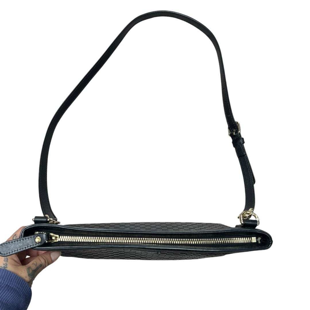 GUCCI Microguccissima Microguccissima Shoulder Bag Shoulder Bag Black Gold Hardware | Authentic Pre-Owned Luxury