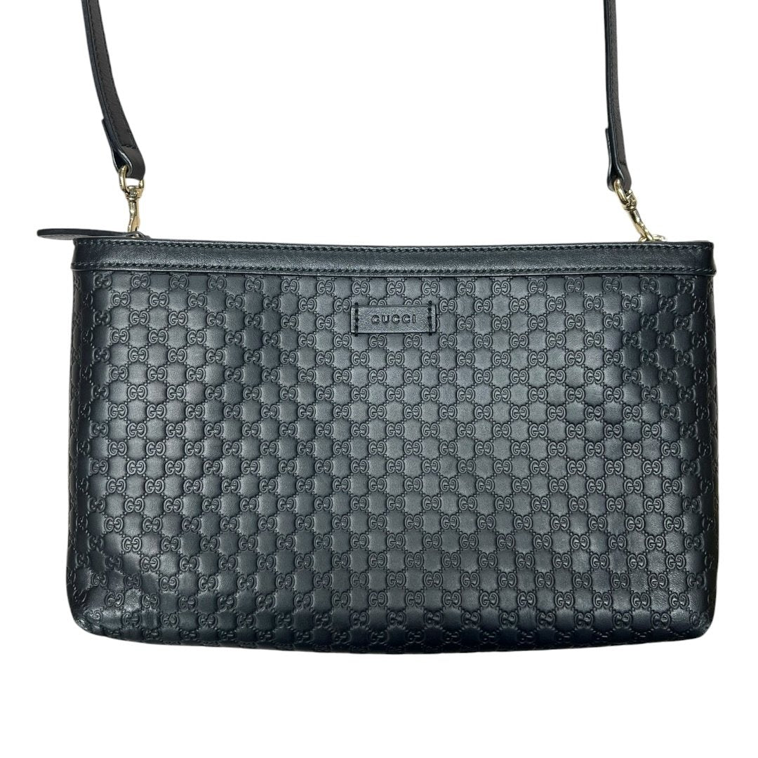 GUCCI Microguccissima Microguccissima Shoulder Bag Shoulder Bag Black Gold Hardware | Authentic Pre-Owned Luxury