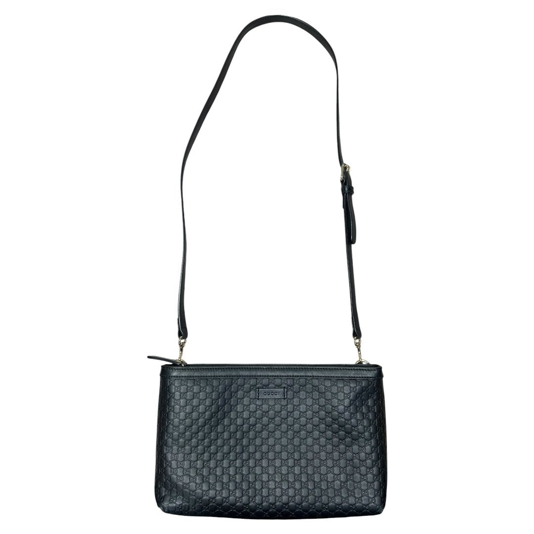 GUCCI Microguccissima Microguccissima Shoulder Bag Shoulder Bag Black Gold Hardware | Authentic Pre-Owned Luxury