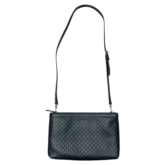 GUCCI Microguccissima Microguccissima Shoulder Bag Shoulder Bag Black Gold Hardware | Authentic Pre-Owned Luxury