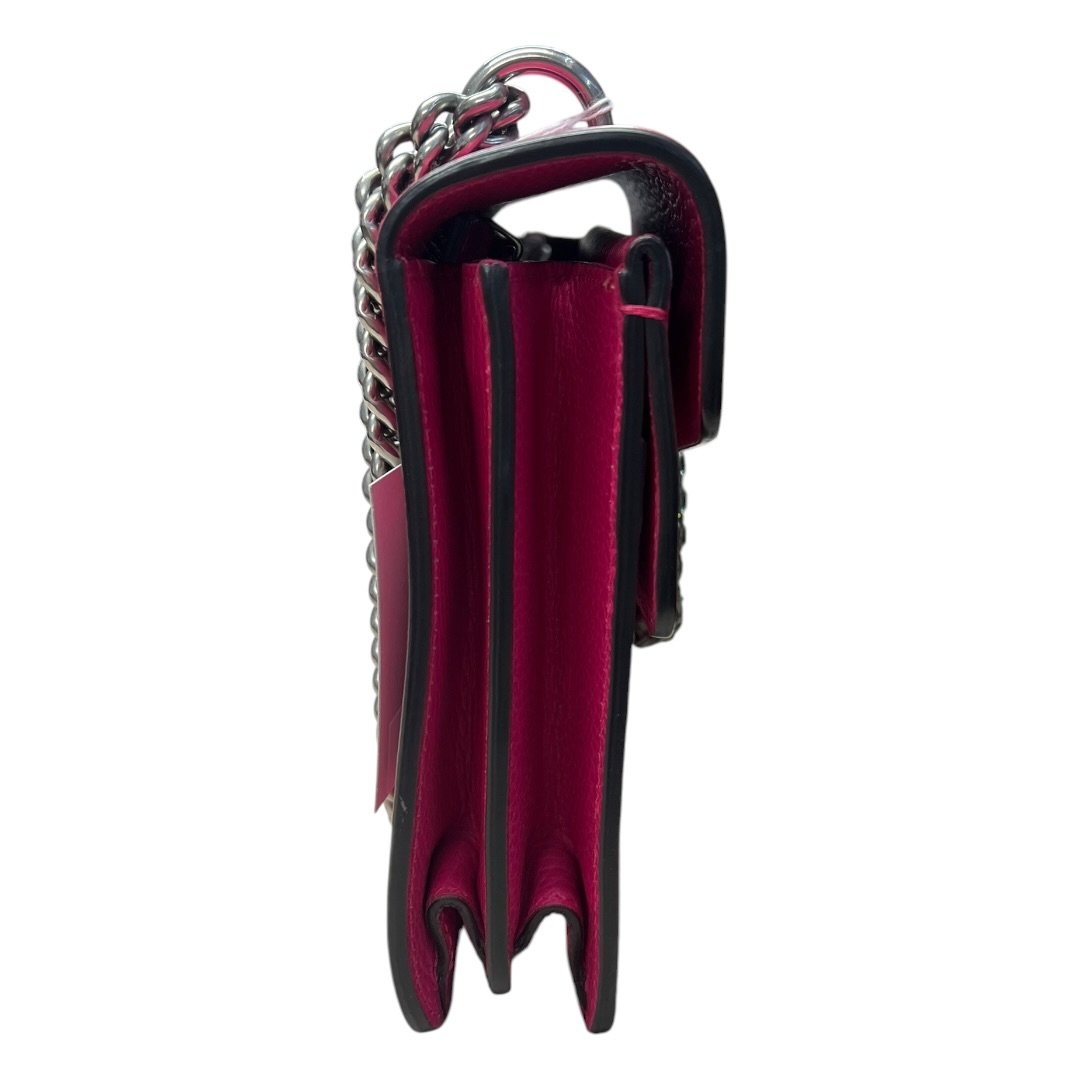 GUCCI Grained Leather Dionysus Shoulder Bag Hot Pink Aged Silver Hardware | Authentic Pre-Owned Luxury