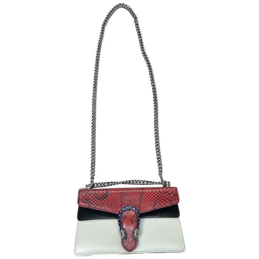 GUCCI Python & Leather Dionysus Shoulder Bag Red, Black, White, Blue Silver-tone Hardware | Authentic Pre-Owned Luxury