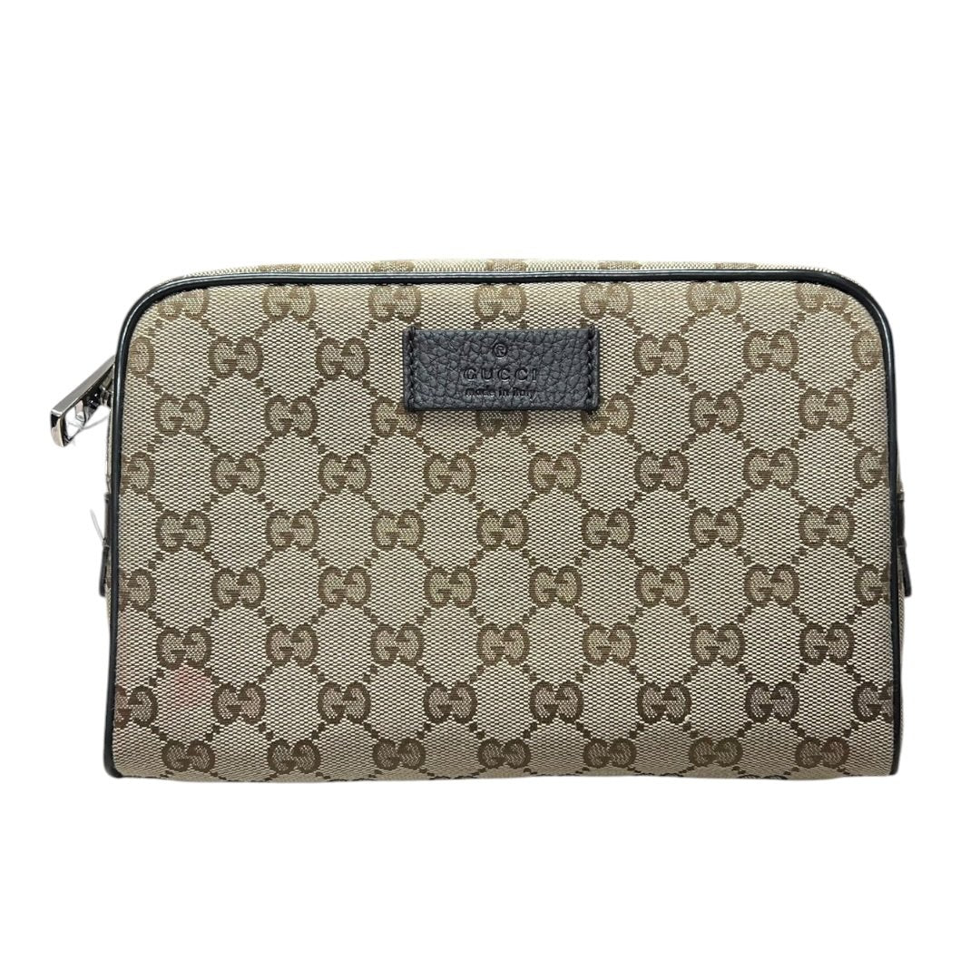 GUCCI GG Canvas Belt Bag Beige/Brown Silver Hardware | Authentic Pre-Owned Luxury