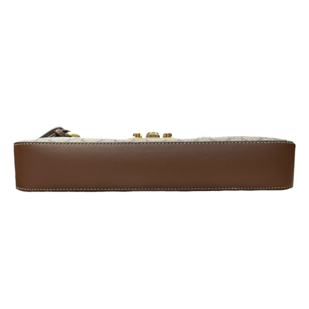 GUCCI GG Supreme Padlock Small Shoulder Bag Beige and Brown Gold Hardware | Authentic Pre-Owned Luxury
