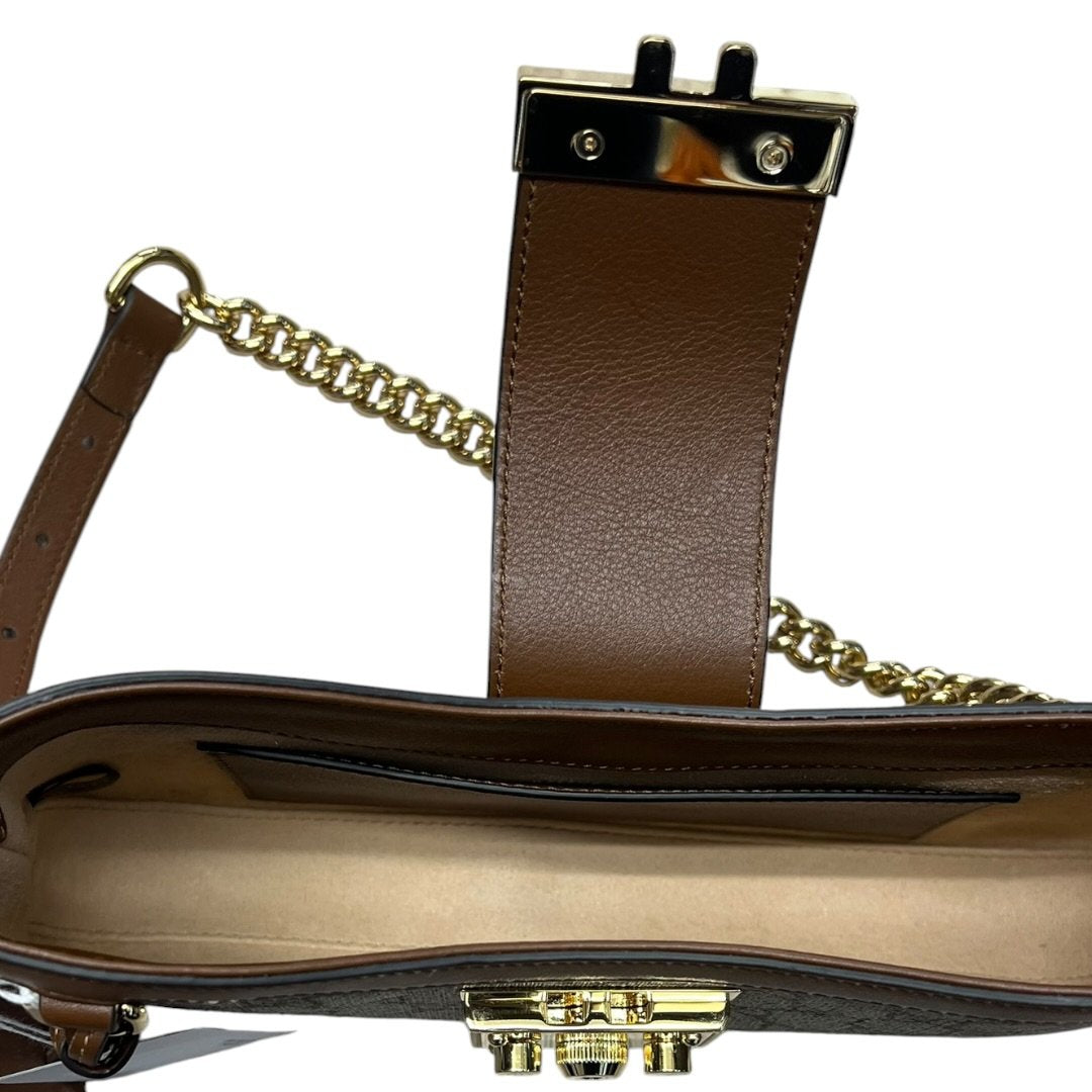 GUCCI GG Supreme Padlock Small Shoulder Bag Beige and Brown Gold Hardware | Authentic Pre-Owned Luxury