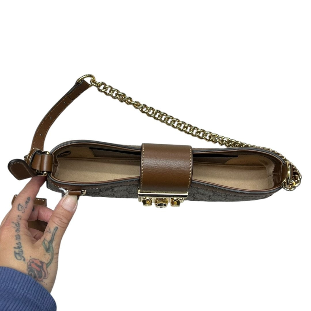 GUCCI GG Supreme Padlock Small Shoulder Bag Beige and Brown Gold Hardware | Authentic Pre-Owned Luxury