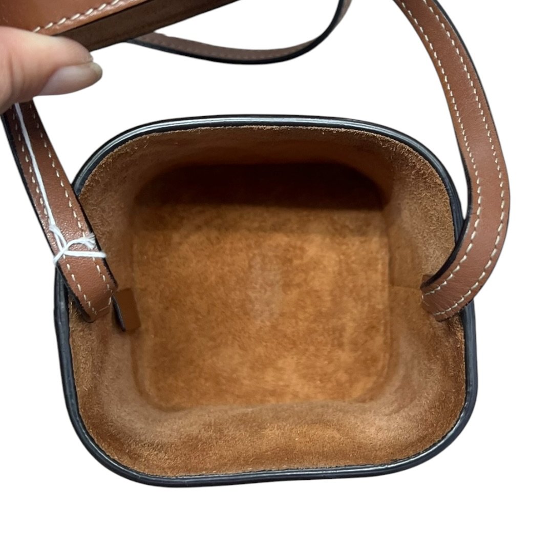 CELINE Calfskin Tambour Bag Crossbody Bag Brown Gold-tone Hardware | Authentic Pre-Owned Luxury