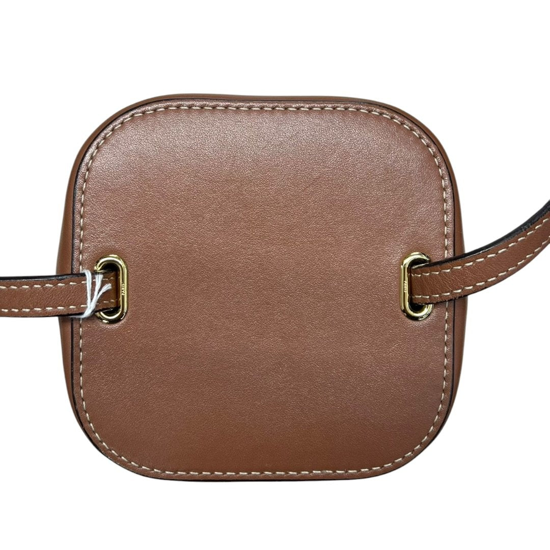 CELINE Calfskin Tambour Bag Crossbody Bag Brown Gold-tone Hardware | Authentic Pre-Owned Luxury