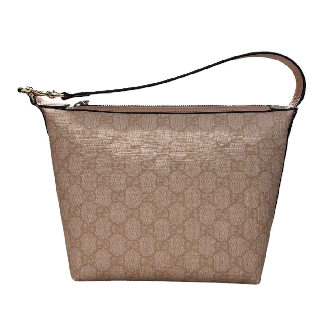 GUCCI GG Supreme Canvas Ophidia GG Supreme Mini Pouch Pink Gold Hardware | Authentic Pre-Owned Luxury