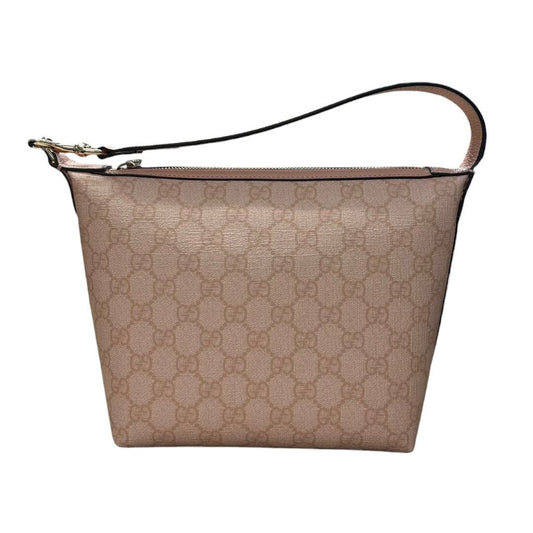 GUCCI GG Supreme Canvas Ophidia GG Supreme Mini Pouch Pink Gold Hardware | Authentic Pre-Owned Luxury