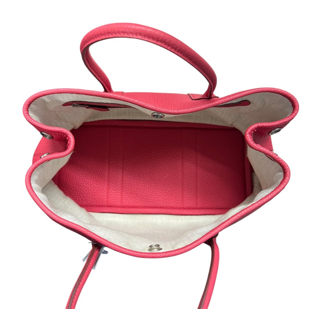 HERMES Negonda Garden Party 30 Tote Pink Silver Hardware | Authentic Pre-Owned Luxury
