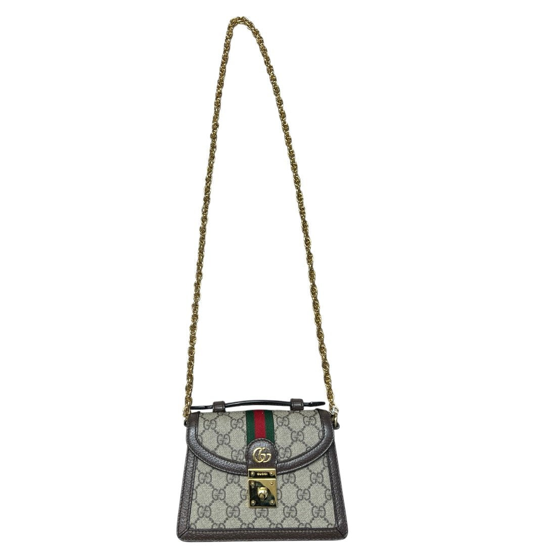 GUCCI GG Supreme Canvas, Leather Padlock Mini Shoulder Bag Shoulder Bag Beige, Brown, Red, Green Gold Hardware | Authentic Pre-Owned Luxury