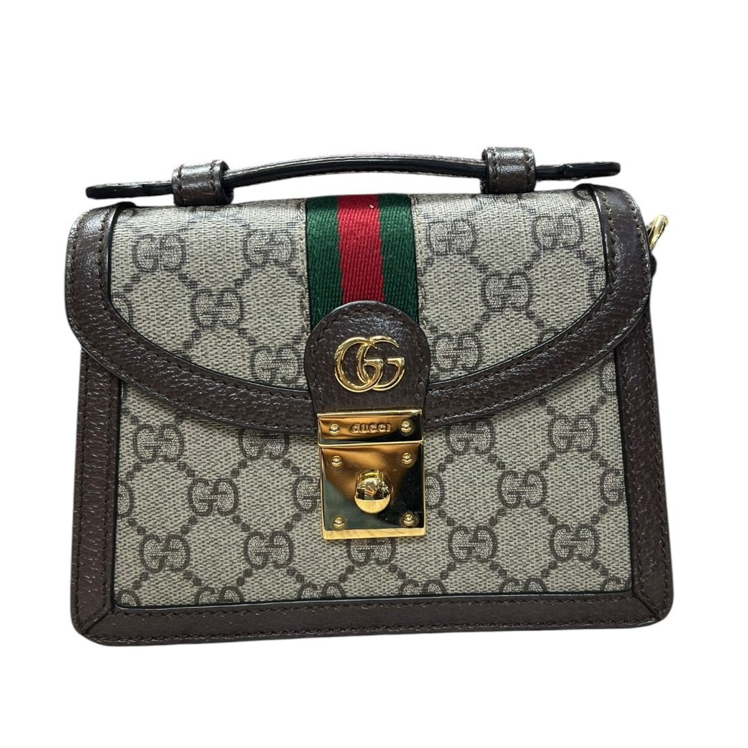 GUCCI GG Supreme Canvas, Leather Padlock Mini Shoulder Bag Shoulder Bag Beige, Brown, Red, Green Gold Hardware | Authentic Pre-Owned Luxury