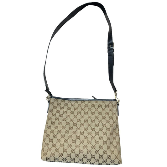 GUCCI GG Monogram Canvas GG Canvas Web Stripe Shoulder Bag Beige, Brown, Red, Green, Black Silver-tone Hardware | Authentic Pre-Owned Luxury