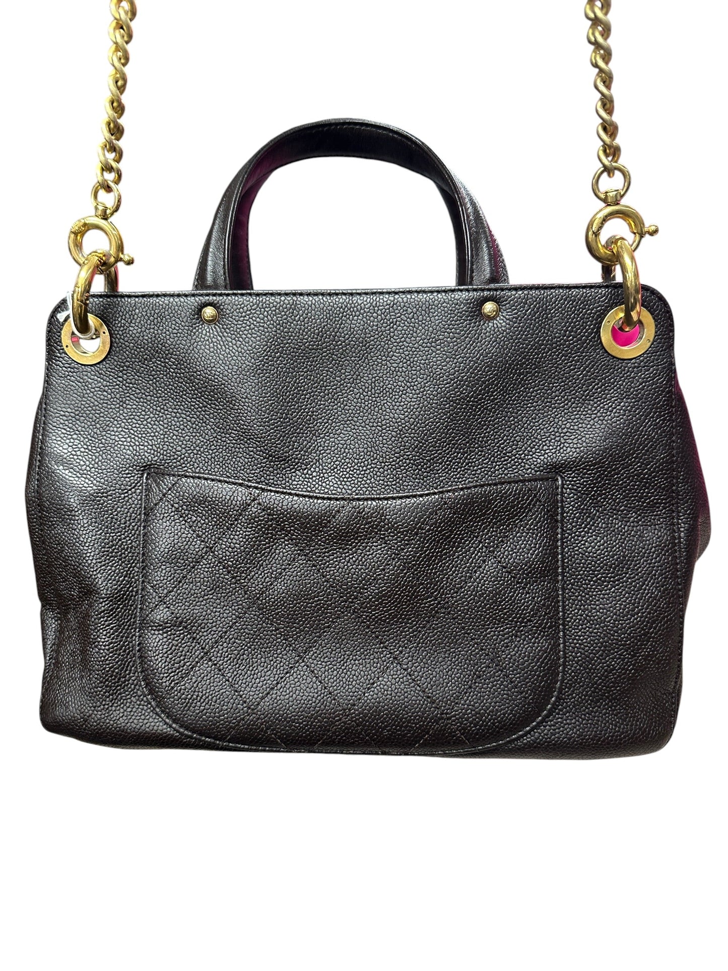 CHANEL Caviar Neo Executive Shopping Tote Handbag Black Gold Hardware | Authentic Pre-Owned Luxury