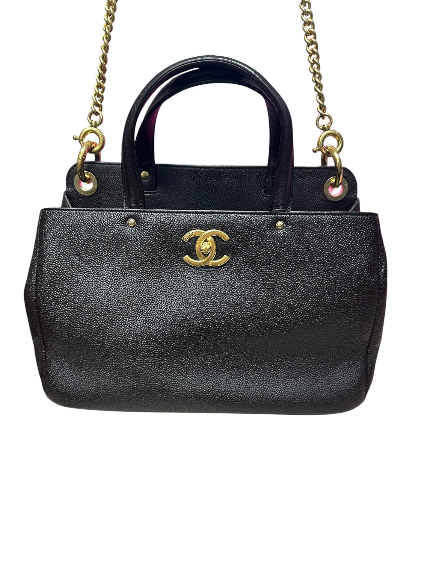 CHANEL Caviar Neo Executive Shopping Tote Handbag Black Gold Hardware | Authentic Pre-Owned Luxury