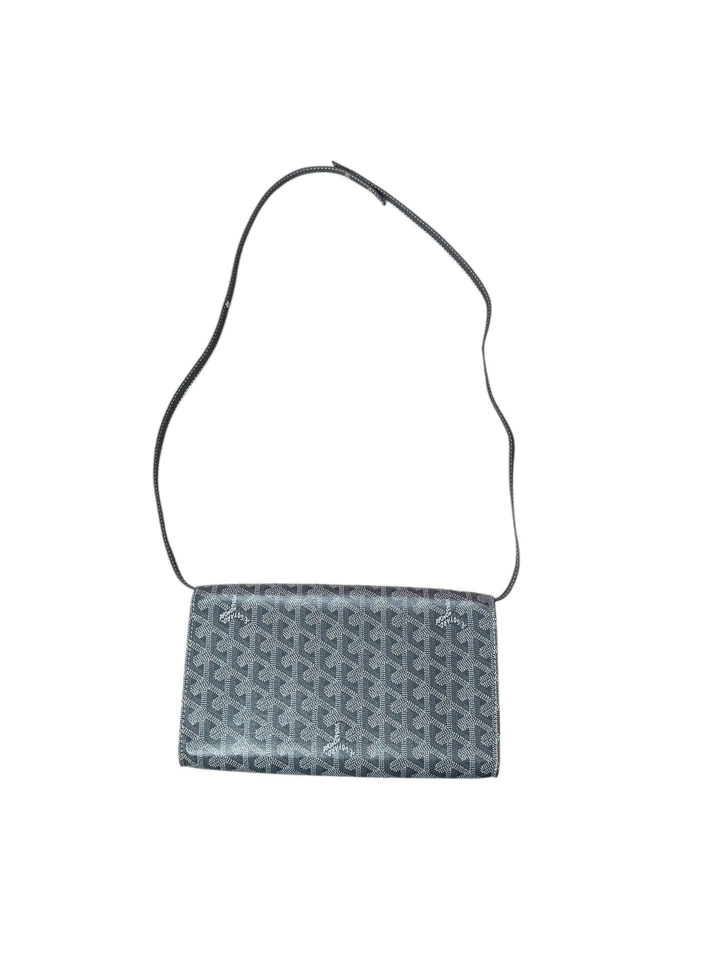 Goyard Goyardine Plumet Pochette Crossbody Bag Grey Silver Hardware | Authentic Pre-Owned Luxury