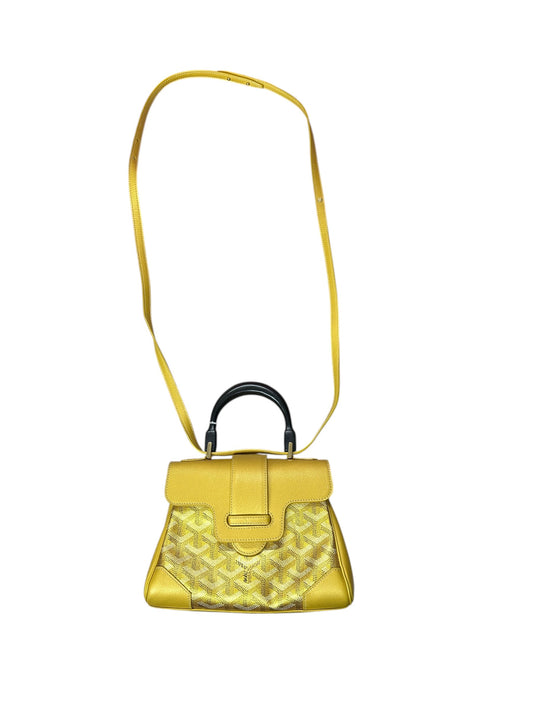 Goyard Goyardine Saigon Souple PM Handbag Yellow Gold Hardware | Authentic Pre-Owned Luxury