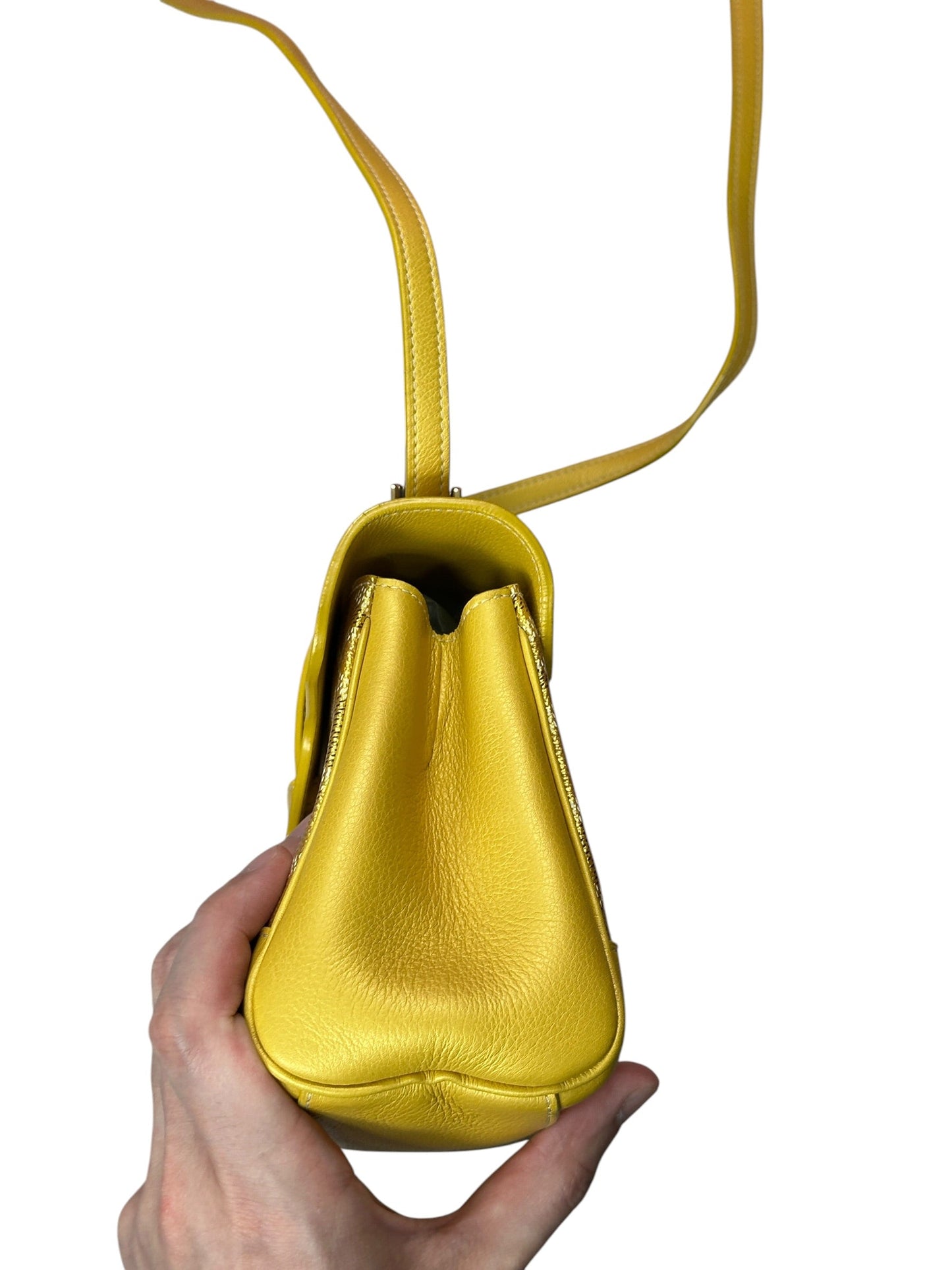 Goyard Goyardine Saigon Souple PM Handbag Yellow Gold Hardware | Authentic Pre-Owned Luxury