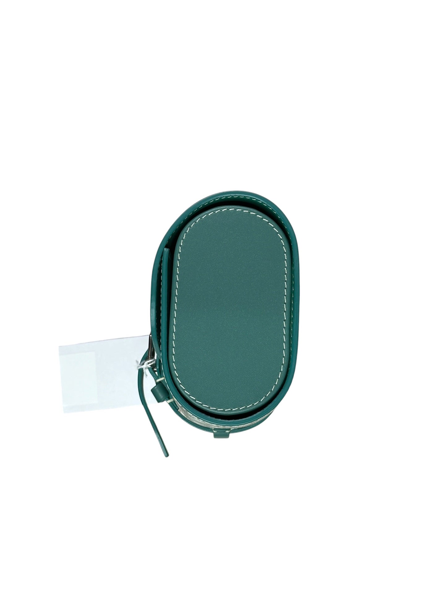 Goyard Goyardine Tri-Fold Travel Pouch Green Silver Hardware | Authentic Pre-Owned Luxury