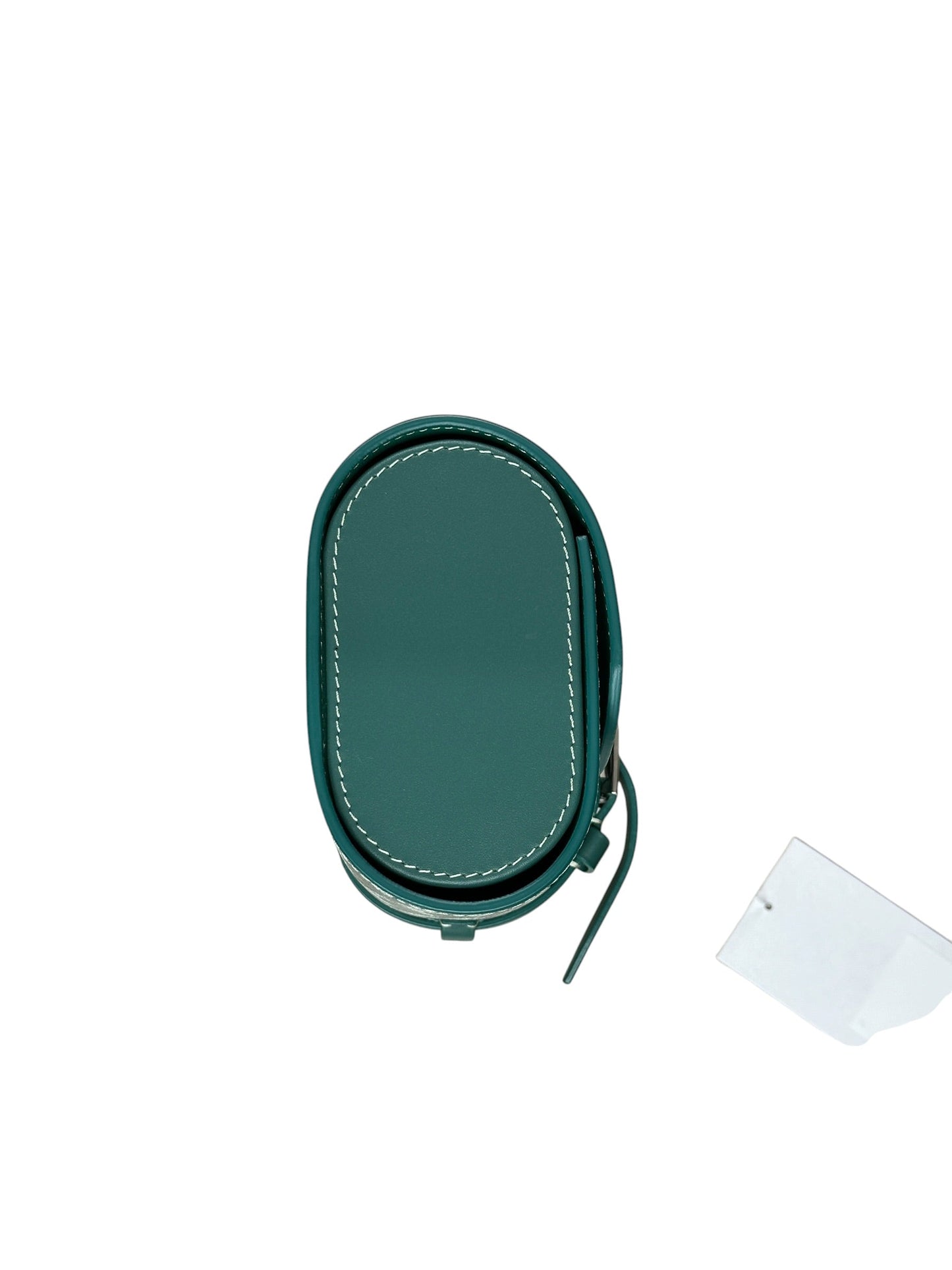 Goyard Goyardine Tri-Fold Travel Pouch Green Silver Hardware | Authentic Pre-Owned Luxury