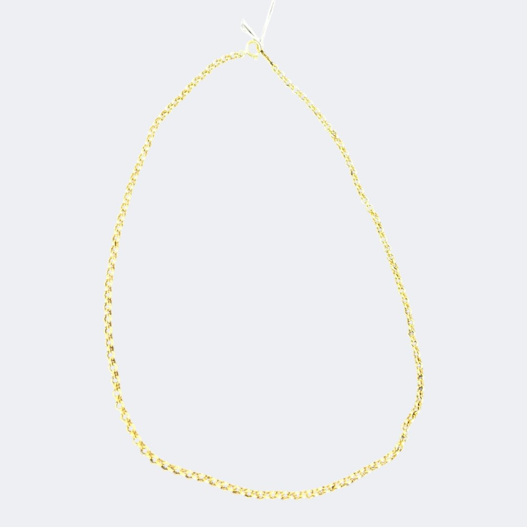 Gold Rollo Chain Necklace