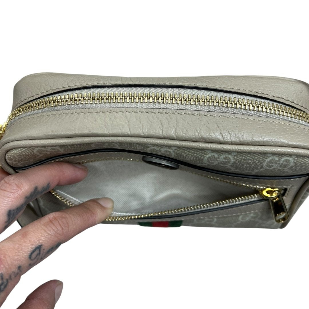 GUCCI GG Supreme Canvas Ophidia GG Small Shoulder Bag Shoulder Bag Beige, Red, Green Gold Hardware | Authentic Pre-Owned Luxury