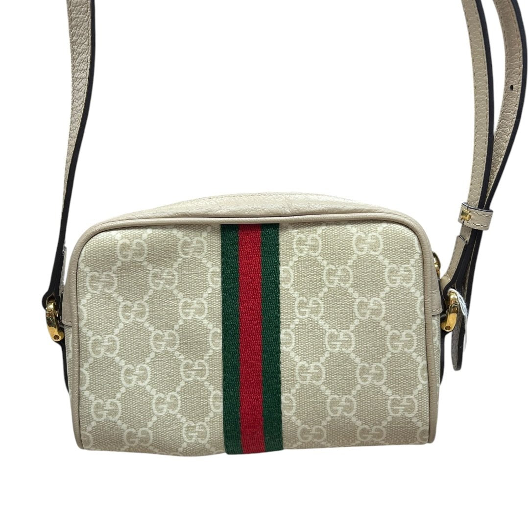 GUCCI GG Supreme Canvas Ophidia GG Small Shoulder Bag Shoulder Bag Beige, Red, Green Gold Hardware | Authentic Pre-Owned Luxury