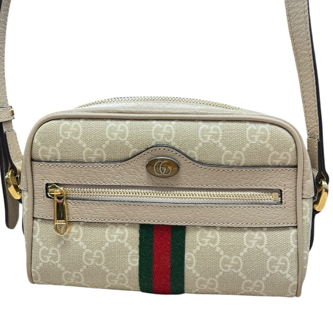 GUCCI GG Supreme Canvas Ophidia GG Small Shoulder Bag Shoulder Bag Beige, Red, Green Gold Hardware | Authentic Pre-Owned Luxury