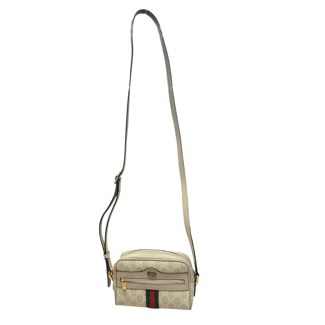 GUCCI GG Supreme Canvas Ophidia GG Small Shoulder Bag Shoulder Bag Beige, Red, Green Gold Hardware | Authentic Pre-Owned Luxury