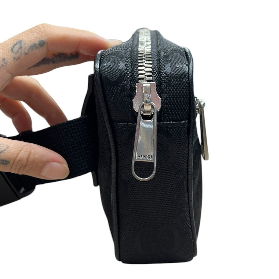 GUCCI GG Nylon GG Nylon Belt Bag Belt Bag Black Silver Hardware | Authentic Pre-Owned Luxury