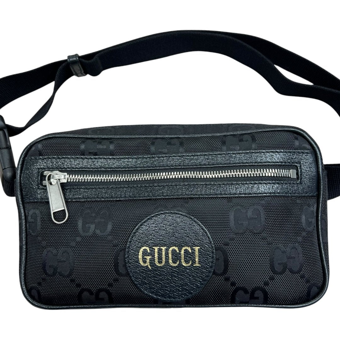 GUCCI GG Nylon GG Nylon Belt Bag Belt Bag Black Silver Hardware | Authentic Pre-Owned Luxury
