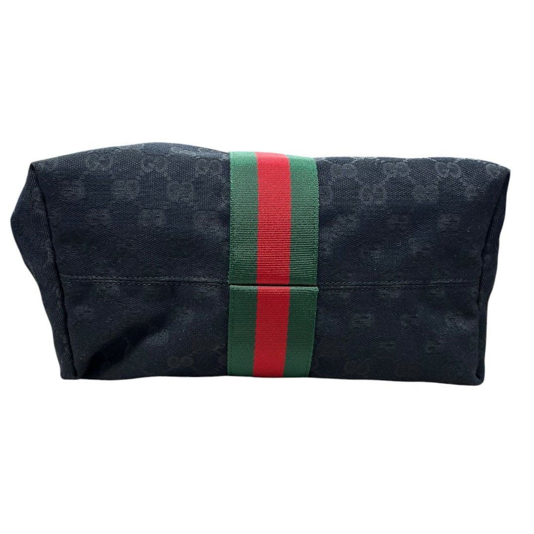 GUCCI GG Canvas Ophidia Hobo Bag Shoulder Bag Black Gold Hardware | Authentic Pre-Owned Luxury