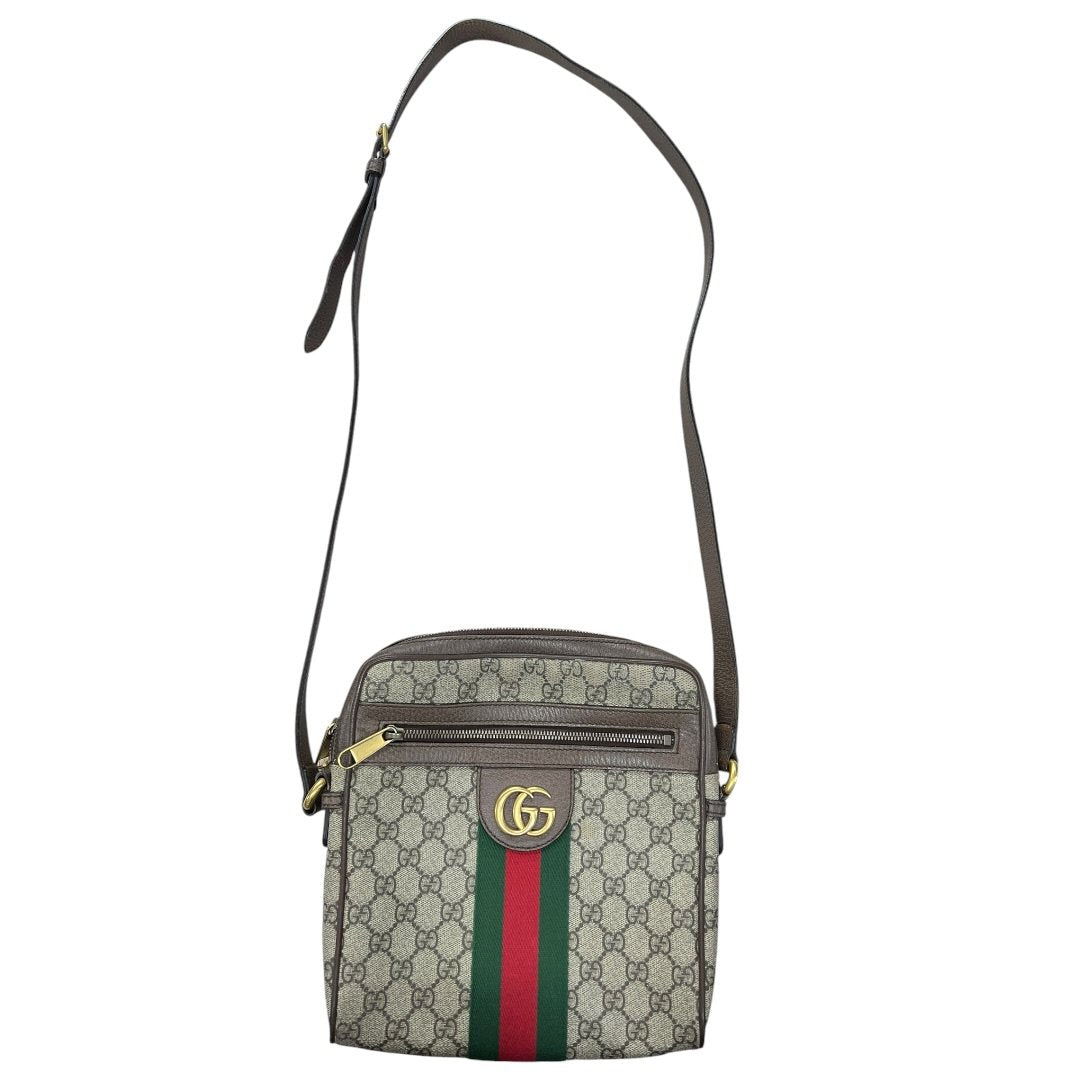 GUCCI GG Supreme Canvas Ophidia GG Supreme Small Shoulder Bag Shoulder Bag Beige, Ebony, Brown, Red, Green Gold Hardware | Authentic Pre-Owned Luxury