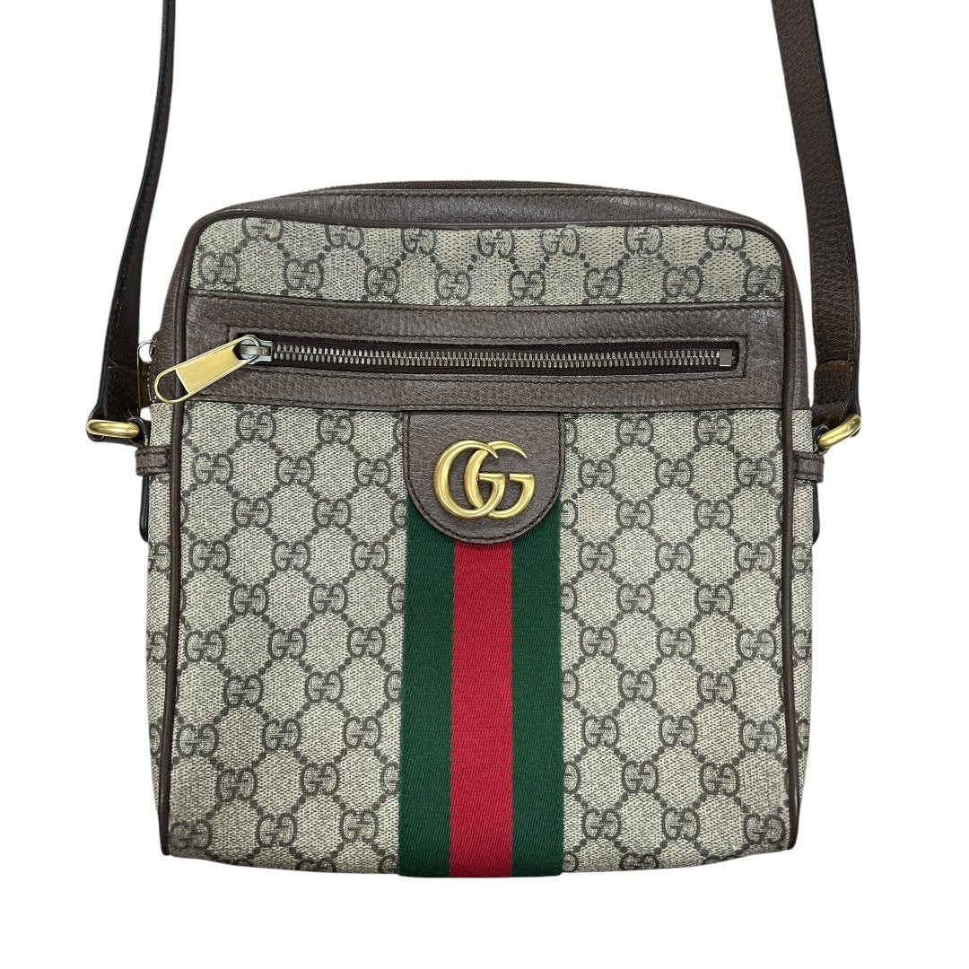 GUCCI GG Supreme Canvas Ophidia GG Supreme Small Shoulder Bag Shoulder Bag Beige, Ebony, Brown, Red, Green Gold Hardware | Authentic Pre-Owned Luxury